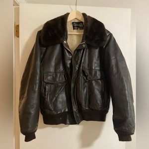 Leather Bomber Jacket